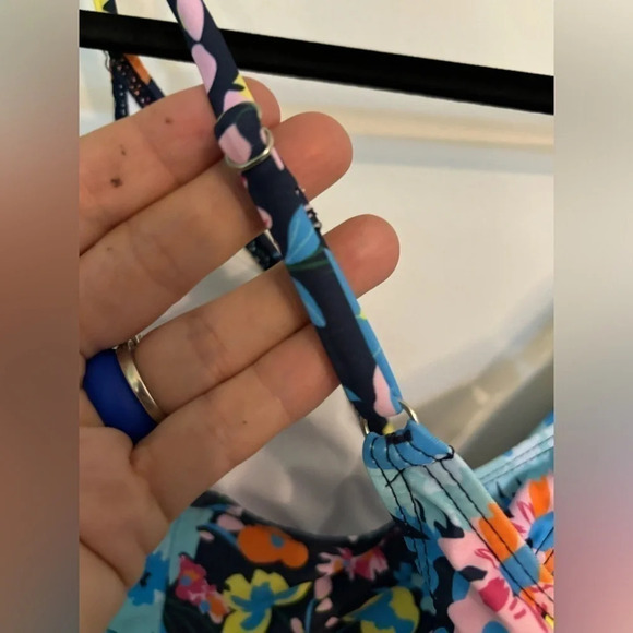 NWT AOLRO Womens Swimsuit Floral‎ High-Cut Cheeky Adjustable Straps Padding - Picture 5 of 6